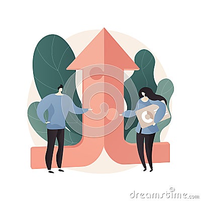 Cooperation abstract concept vector illustration. Vector Illustration