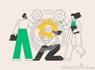 Cooperation abstract concept vector illustration. Vector Illustration