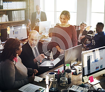 Cooperation Corporate Achievement Teamwork Concept Stock Photo