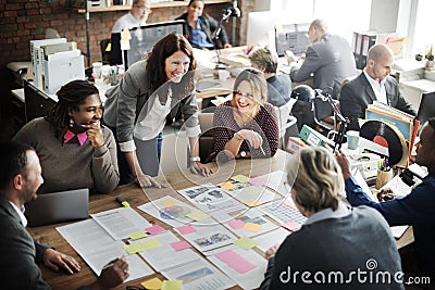 Cooperation Corporate Achievement Teamwork Concept Stock Photo