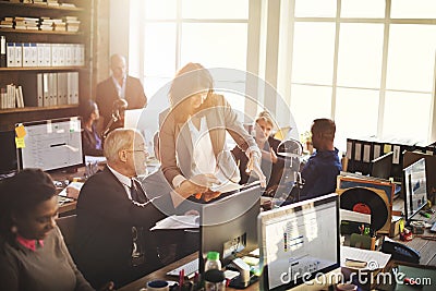 Cooperation Corporate Achievement Teamwork Concept Stock Photo