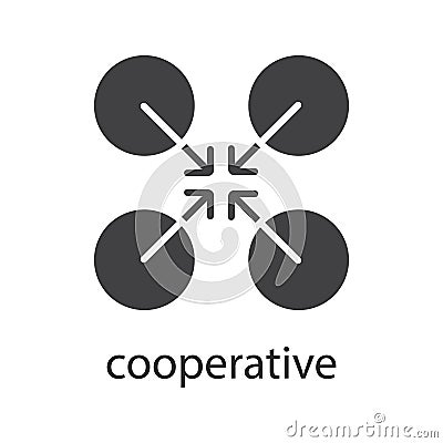 Cooperative symbol glyph icon Vector Illustration