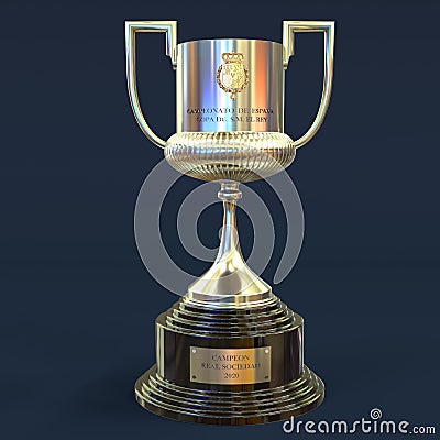 Copa del Rey Spain, king cup spain, 3D Model Rendering Stock Photo