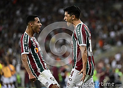 Copa Libertadores between Brazilian Fluminense and River Plate Editorial Stock Photo