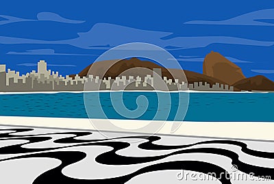 Copacabana Cartoon Illustration