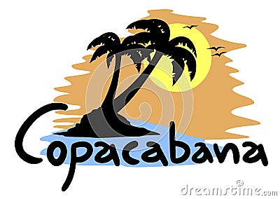 Copacabana beach Vector Illustration