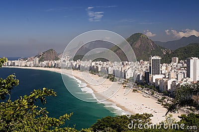 Copacabana Beach in Rio de Janeiro Stock Photo