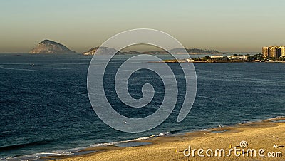 Copacabana from the window of a hotel Stock Photo