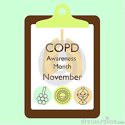 Copd awareness month Vector Illustration
