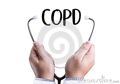 COPD Chronic obstructive pulmonary disease health medical concept Stock Photo