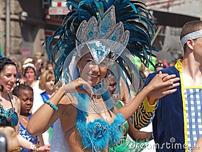 Copenhagen Carnival participants Editorial Stock Photo