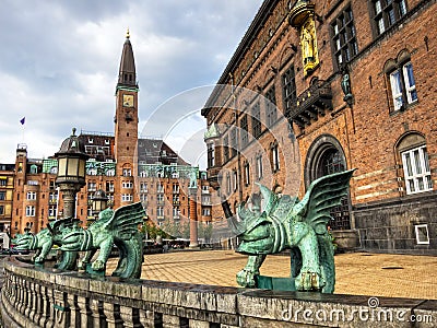 Copenhagen City Hall Stock Photo