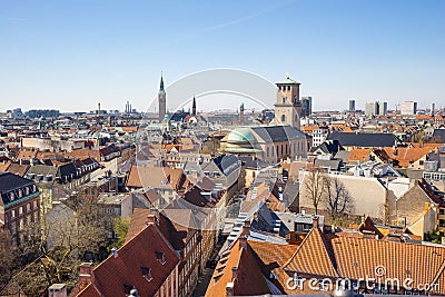 Copenhagen city Skyline in Denmark Editorial Stock Photo