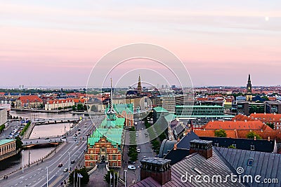 Copenhagen City Skyline Stock Photo