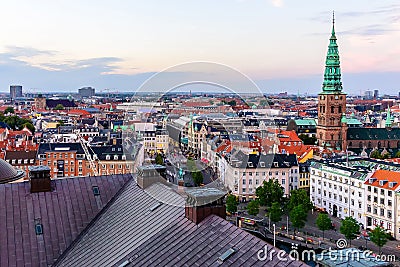 Copenhagen City Skyline Stock Photo