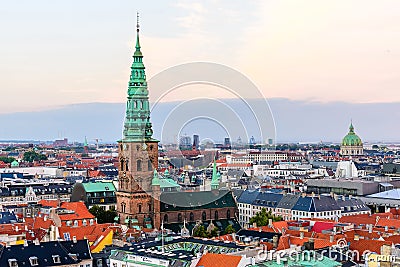 Copenhagen City Skyline Stock Photo