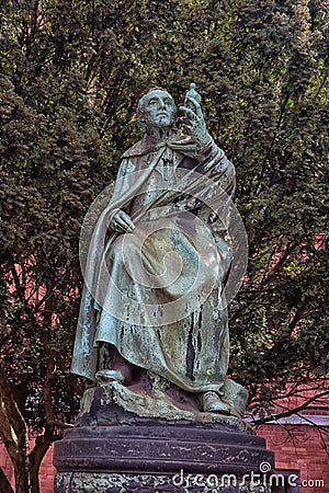 Bronze sculpture or statue KÃ¸benhavn V, KÃ¸benhavn, Denmark along Tietgensgade, in the garden compound beside the Ny Carlsberg Editorial Stock Photo