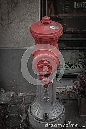 A fire hydrant in Copenhagen Editorial Stock Photo