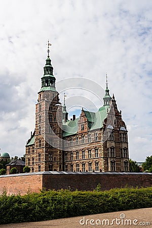 COPENHAGEN, DENMARK - CIRCA 2016 - The Rosenborg castle is built in the style of renaissance architecture and is located in Copenh Editorial Stock Photo