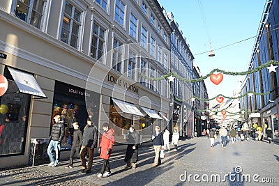 Christmas presents exchange and return day in Copenhagen Editorial Stock Photo