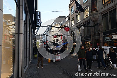 Christmas presents exchange and return day in Copenhagen Editorial Stock Photo