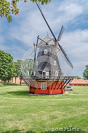 Windmill in the Kastellet, a citadel located in Copenhagen, Denmark Editorial Stock Photo