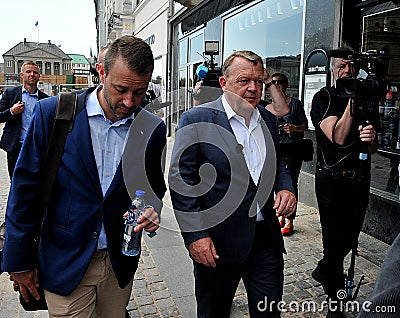 Prime minister on elections compaign on stroeget Editorial Stock Photo