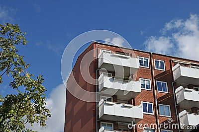 Apartments with balconies in Kastrup Copenhagen Denmark Editorial Stock Photo