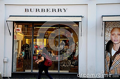 BRITISH BURBERRY STORE Editorial Stock Photo