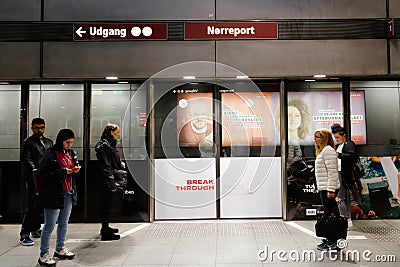 Norreport metro station Editorial Stock Photo