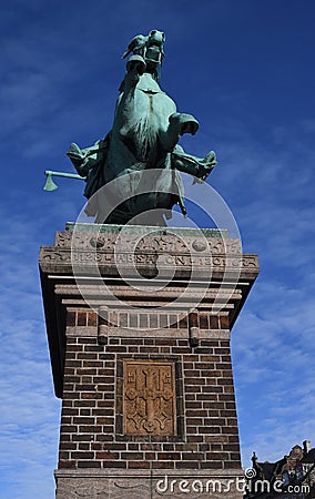 STATUE OF BISHOP ABSALON LIVED 1128-1201 Editorial Stock Photo