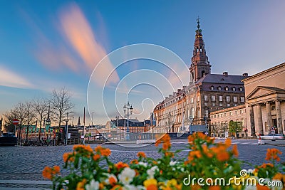 Copenhagen downtown city skyline in Denmark Editorial Stock Photo