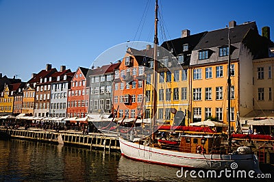 Copenhagen nyhavn Stock Photo