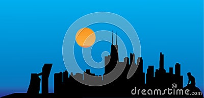 Copenhagen skyline Vector Illustration