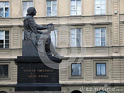 Copernicus memorial in Warsaw Stock Photo