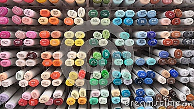 Copic is a great color writing tool for drawing caricatures Stock Photo