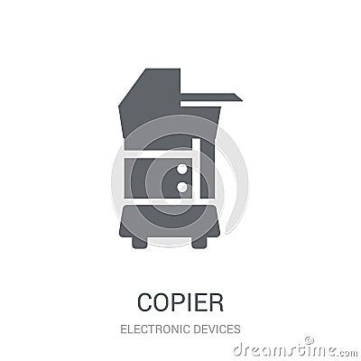 copier icon. Trendy copier logo concept on white background from Vector Illustration
