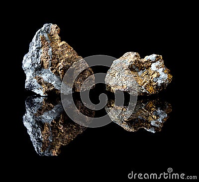 Copper bearing chalcopyrite Stock Photo