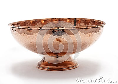 Copper bowl Stock Photo