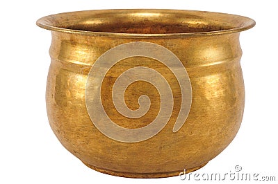 Copper bowl Stock Photo