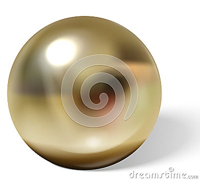 Copper or brass ball Vector Illustration
