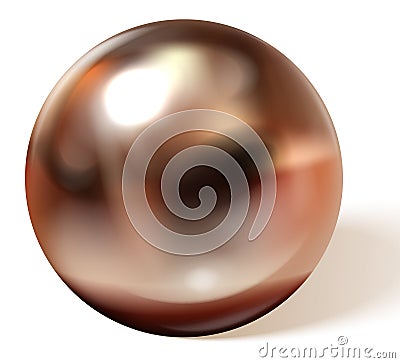 Copper or brass ball Vector Illustration