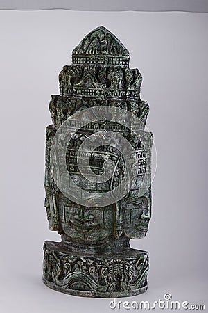 Copper head statue of Hindu god Brahma Stock Photo