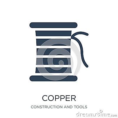 copper icon in trendy design style. copper icon isolated on white background. copper vector icon simple and modern flat symbol for Vector Illustration
