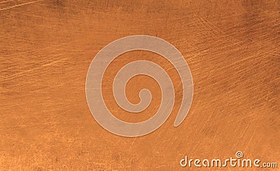 Copper metal plate scratched conceptual texture background no. 65 Stock Photo