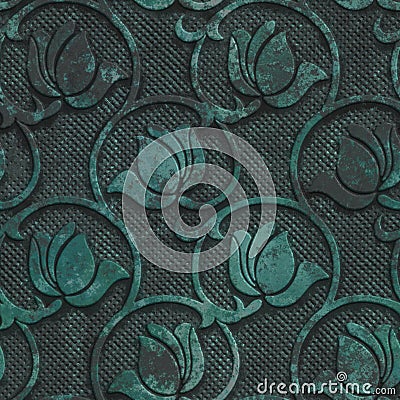 Oxidized copper and metal seamless texture Stock Photo