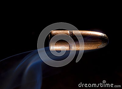 Copper plated bullet Stock Photo