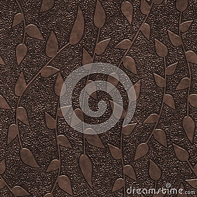 Copper seamless texture with pattern Cartoon Illustration