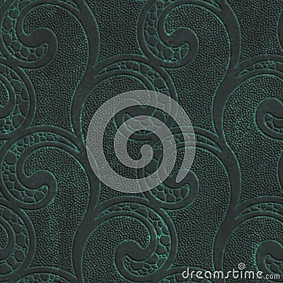 Copper seamless texture with swirls pattern on a oxide metallic background Cartoon Illustration