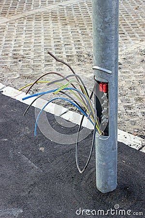 Copper wire thieves Stock Photo